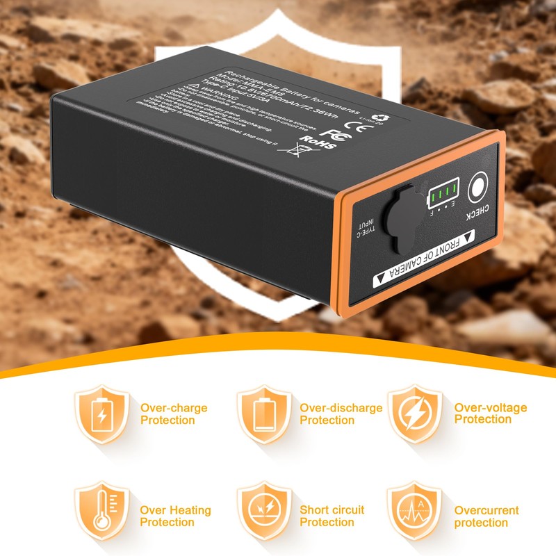 2 Pack 6700mAh Battery Pack Compatible with Moultrie Edge Cellular