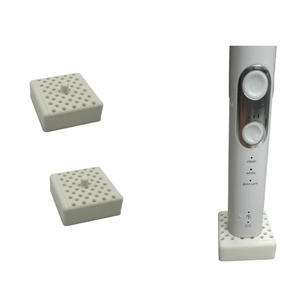 Toothbrush Holder Mount with Drain Tray, Countertop Self-Draining Organizer for