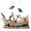 RVQIGYP Large Fish Tank Decoration Treasure Hunting Pirate Ship, Aquarium