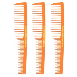 Allegro Combs 6000 Wide Tooth Vented Hair Combs - Set of 3 (Neon Orange)