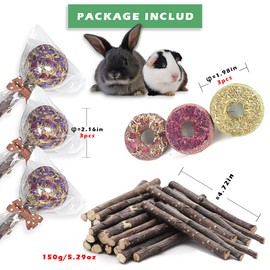 Small Pets Chew Toys Small Animals Clean Teeth Treats Toys for Rabbit, Guinea Pig, Hamster, Chinchilla, Rat, Gerbil,Parrot Other Small Pets Teeth Grinding Toy