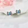 ONEFINITY Turquoise Horseshoe Earrings 925 Sterling Silver Horseshoe Studs Western