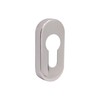 Upright Euro Escutcheon Oval Shaped Keyhole Cover - Polished Stainless