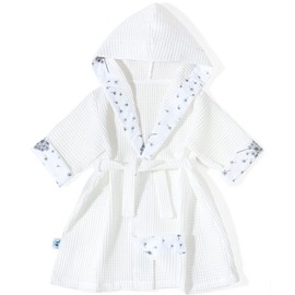Pepi MADE IN POLAND Bathrobe Children's Baby Unisex – Bathrobe Children Boys 100% Cotton – Children's Bathrobe Girls with Hood Summer Wind S, Summer Wind