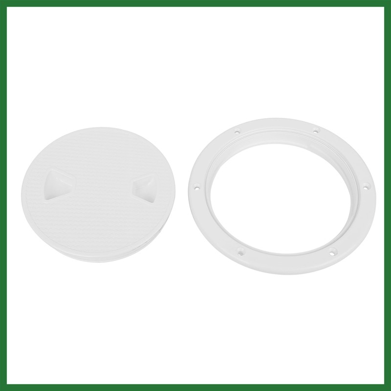 Motoforti 4" Boat White Circular Inspection Hatch Deck with Detachable