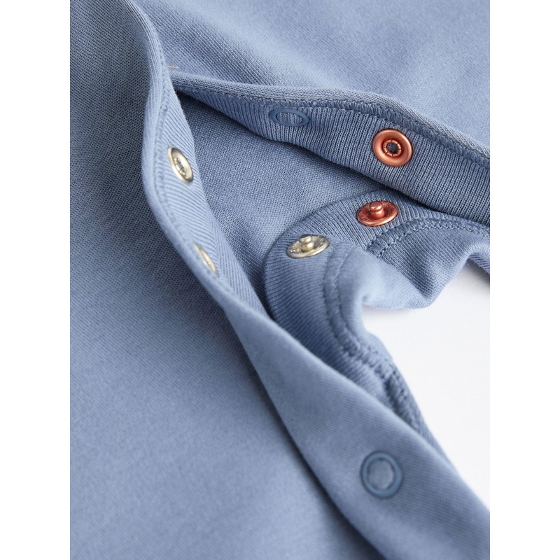 NEXT 3 Pack Baby Cotton Pyjamas, Grey/Blue