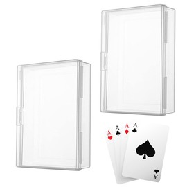 RDNKVB Pack of 2 Quartet Cards Accessories for Skat, Empty Case, Empty Plastic Box Case, Playing Card Box, Card Box for Quartets, Card Games, Playing Cards