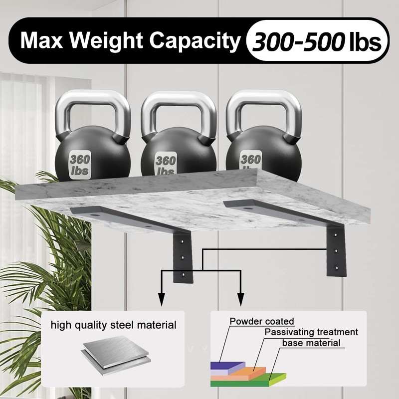 Countertop Support Bracket 4 Pack 8 inch Heavy Duty 3/8"