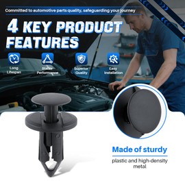 AUTOKAY 100pcs ATV UTV Body Fastener Rivets Push Pin Fender Clips Fit for Suzuki King Quad Vinson for Honda Acura Rancher Can Am 293150089 Polaris 7661855 RZR Ranger for Kawasaki Plastic Fender Clips