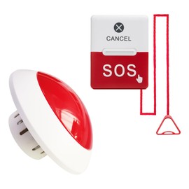 CYSSJF Disabled Toilet Alarm Kit | Bathroom Alarm,Disabled Bathroom,Disabled Person Toilet Alarm Line, Toilet Pull Bell, Life Saver| Patient, Elderly, Disabled Aid Emergency (1 Receiver+1 Pull Alarm)