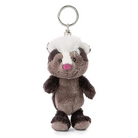 NICI Key Fob Skunk Chiala Skunk 10 cm - Cuddly Toy Pendant with Key Ring for Lanyard, Key Ring, Key Holder & Key Chain - Bag Pendant Forest Friends
