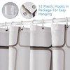 GRICOL Shower Curtain Waterproof Polyester Fabric Washable Bath Curtain with