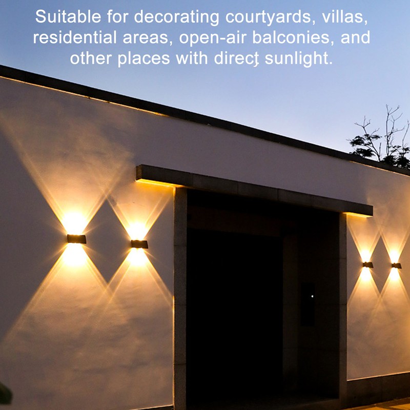 Solar Lights Outdoor IP67 Waterproof 4 LED Solar Fence Lights