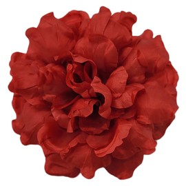 M&S Schmalberg Handmade Camellias Flower Hair Clip and Brooch Pin Elegant Flower Accessory American Made in New York's Garment Center Camellia (Bright Red)