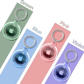 AirTag Case, AirTag Protective Case, TPU Material, 2-in-1 Design, Includes Key Holder, Soft Fiber, Anti-Lost, AirTag Case, Flexible, Washable, Lightweight, Airtag Storage Case, Shockproof, Airtag