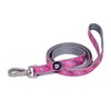 Petface Paws Print Dog Lead, Medium, Cerise/Grey