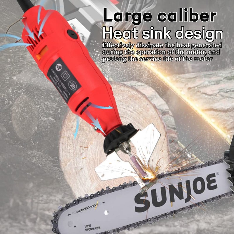 Cordless Chainsaw Chain Sharpener Kit 180W Electric Punch Mill Grinding