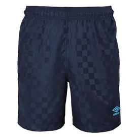 Umbro Checkerboard Short Boys, Dark Navy/Blue Coral