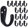 IBosins 15PCS Coat Hooks Wall Mounted Single Prong Robe Hook