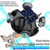 4 in 1 Rodent Deterrent 360 Degree 5KHz-45KHz Ultrasonic Rodent
