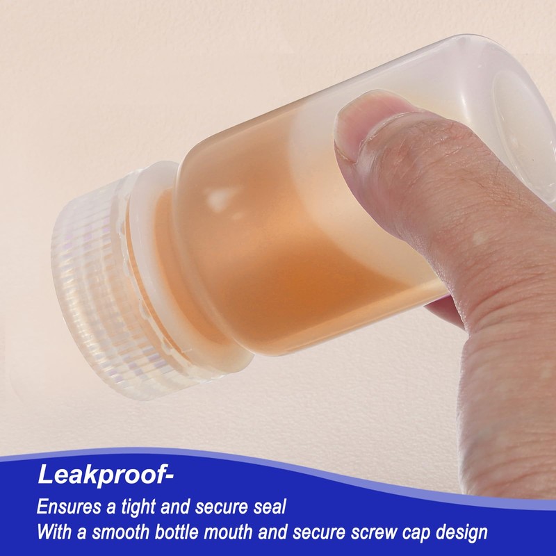 PATIKIL 12Pcs 60ml Reagent Bottles, PP Wide Mouth Round Bottles