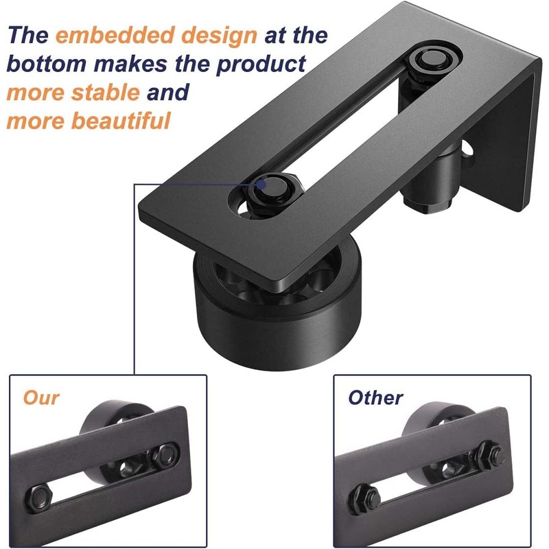 SMARTSTANDARD Sliding Barn Door Floor Guide for Bottom Adjustable Roller