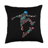 Skater Skateboarding Helmet Gear Skateboard - Skateboarder Throw Pillow