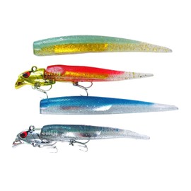 Momo Lure MVS-16 Chivas Lure MVS-16 MVS-22 MVS-28 Metal Jig, Metal Vibration Shad, Jig Head, Shad Body (MJ-19 Set)