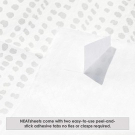 NEATsheets Disposable Bibs for Adults, Kids & Elderly Senior | Adhesive Tab Napkins for Eating, Personal Use, Home Care & Business | Spill Absorbent, Stain/Liquid Repellent | Grey Dot, 20 Count