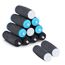 12 Pack Foot File Replacement Rollers for Electric Pedi Devices - Four of Each Extra Rough Hard, Medium Hard and GentleHard Skin Remover eack, Pedi Replacement Rollers for Hard Skin Remover