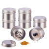 Pack of 12 Small Spice Jars with Extra Inner Lid, Provides