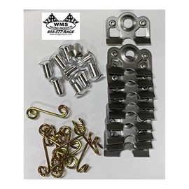 Dzus Fasteners Slotted Oval Head 7/16” .600 Grip Aluminum With Springs and Plates By WMS Racing Products