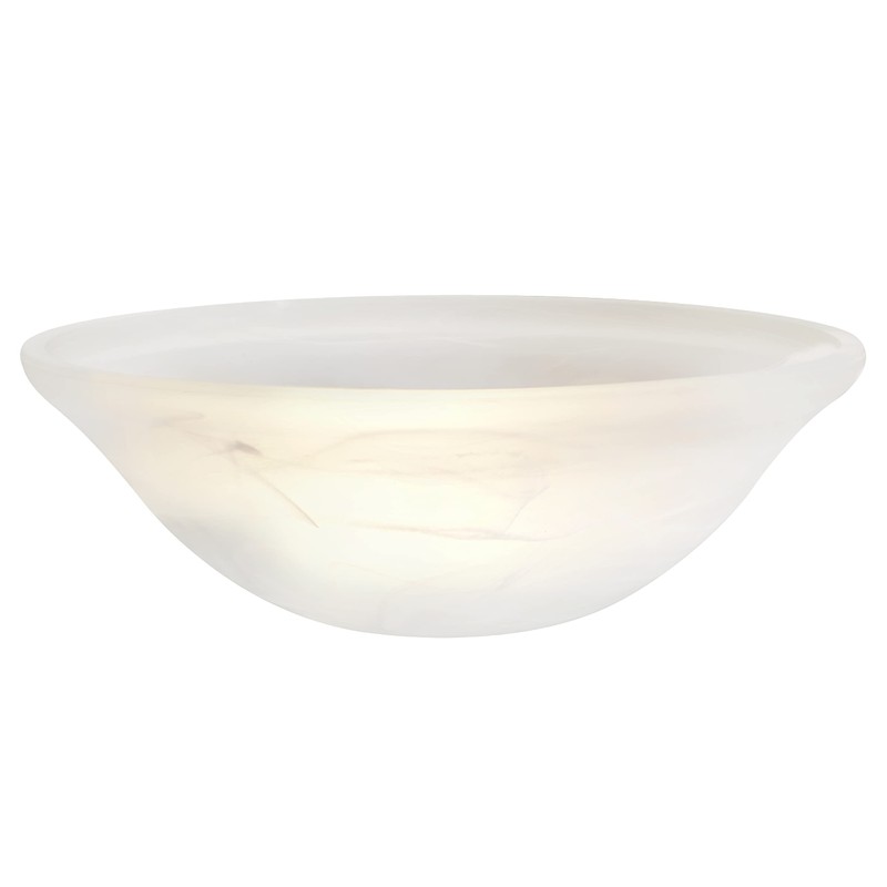 Aspen Creative 25002-65-1 Replacement Alabaster Glass shade for Flush Mount