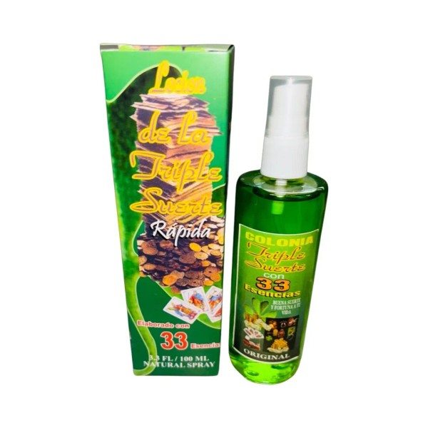 TRIPLE SUERTE con 33 Esencias Perfume Para la Abundancia y