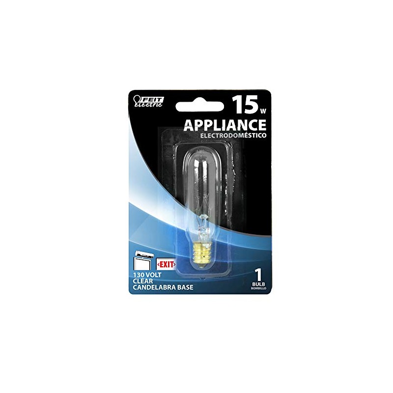 Feit Electric BP15T6-130 15-Watt T6 Tubular Incandescent Bulb with Candelabra