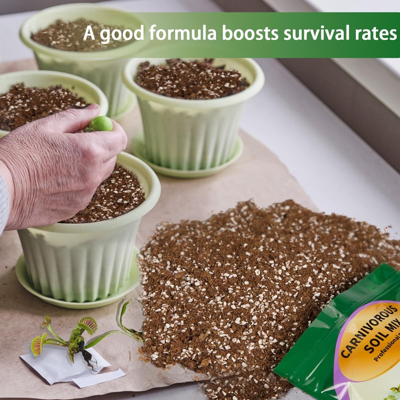 Omitgoter Carnivorous Plant Soil Mix 4qt, Pure Peat Moss and