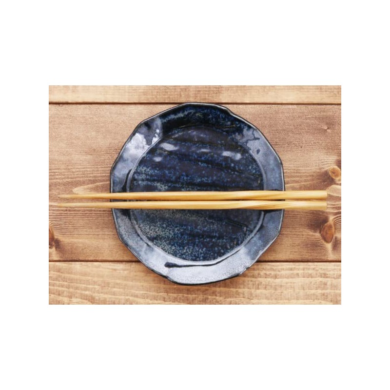 Tableware kt-053-01 Japanese Tableware, Medium Plate, Line, 6.3 inches (16