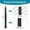 36" Stair Cable Railing Post Black Stainless Steel Square Stair
