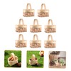SHOWERORO 8pcs Handwoven Mini Baskets Wooden Picnic and Fruit Baskets