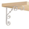 Dekton Twisted Wrought Iron Scroll Shelf Bracket, Powder Coated, 8"x8"-
