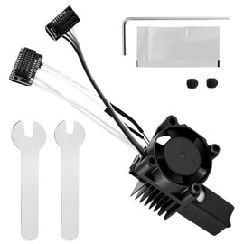 P1 Series Hotend Kit, Complete Assembly for P1P, P1S 3D Printers, 0.4 mm Hardened-Steel Nozzle, Ceramic Heater, Thermistor, Fan and Extruder Heating Block Replacement