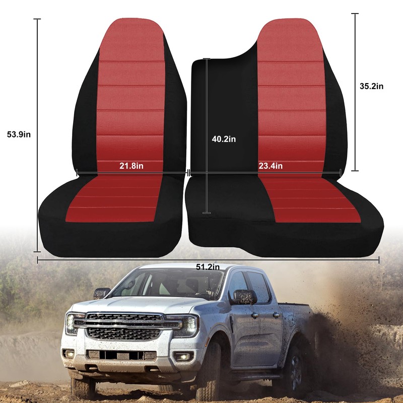 runfider Oxford Cloth Seat Covers for Ford Ranger 1998-2003, Fits