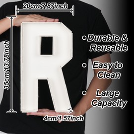 HILAVO Charcuterie Letters MRS, 3 PCS 13.7" Fillable MRS Shaped Charcuterie Board Letters, Bridal Shower Food Display, Paper Mache Cardboard Letters Food Trays for Bachelorette Party