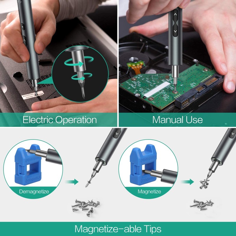 ORIA Electric Screwdriver, 28 in 1 Mini Precision Screwdriver Set,