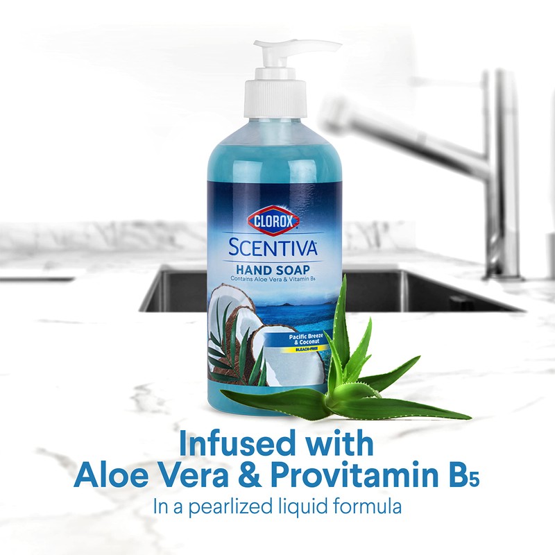 CLOROX Scentiva Liquid Hand Soap, Pacific Breeze & Coconut Scent