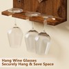 Hoctieon Wine Rack Wall Mounted, 6 Bottles Wood Wine Rack