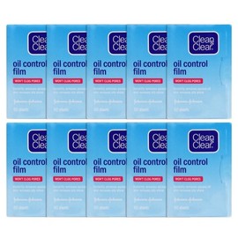 (10 pcs) Clean & Clear Oil Control Film (60 sheets) / Oil Blotting Paper / (10개)클린앤클리어 오일 컨트롤 필름 (60매) 기름종이