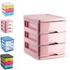 Plastic Desktop Storage Unit with Drawers, Stationary Arts Drawer Desktop