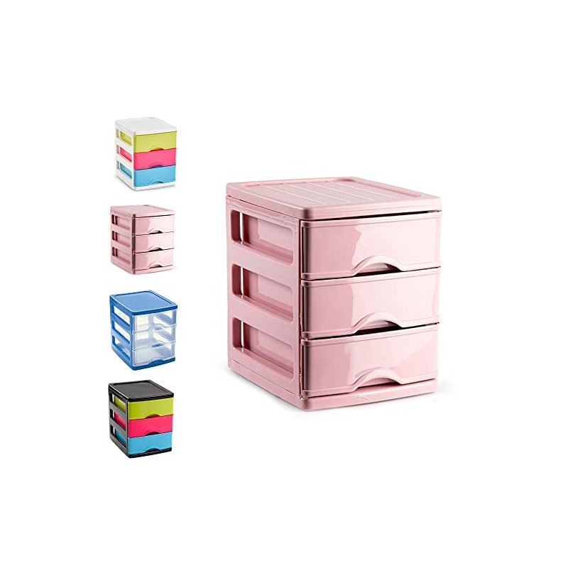 Plastic Desktop Storage Unit with Drawers, Stationary Arts Drawer Desktop