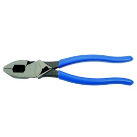 TULMEX D215-9 | Pinza de Alta Palanca con Ponchadora y Jalaguía | Corte Potente y Preciso | Agarre Ergonómico | Herramienta para Electricista de 9" | Acero Forjado de Mayor Resistencia